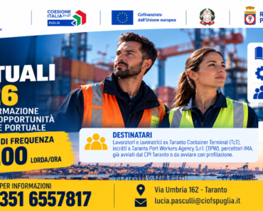 JTF CIGS Portuali 2026: nuove competenze per costruire il futuro professionale nel porto di Taranto